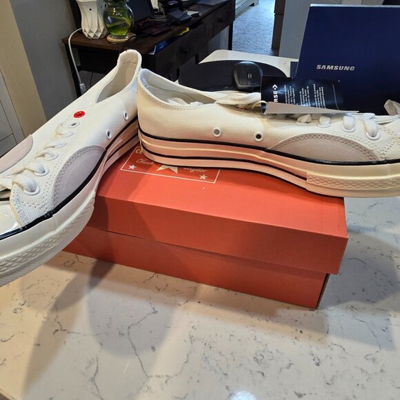 Converse Chuck Taylor All Star Low Ox White Canvas A06550C Mens Size 10 NEW - Picture 3 of 10